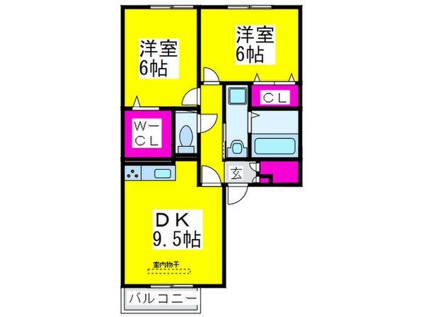 アルメリア中百舌鳥の物件間取画像